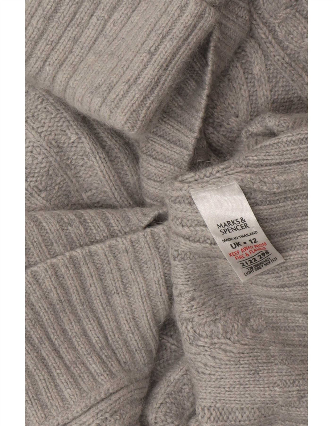 Marks & Spencer Damski sweter kardigan UK 12 Średni szary akryl
