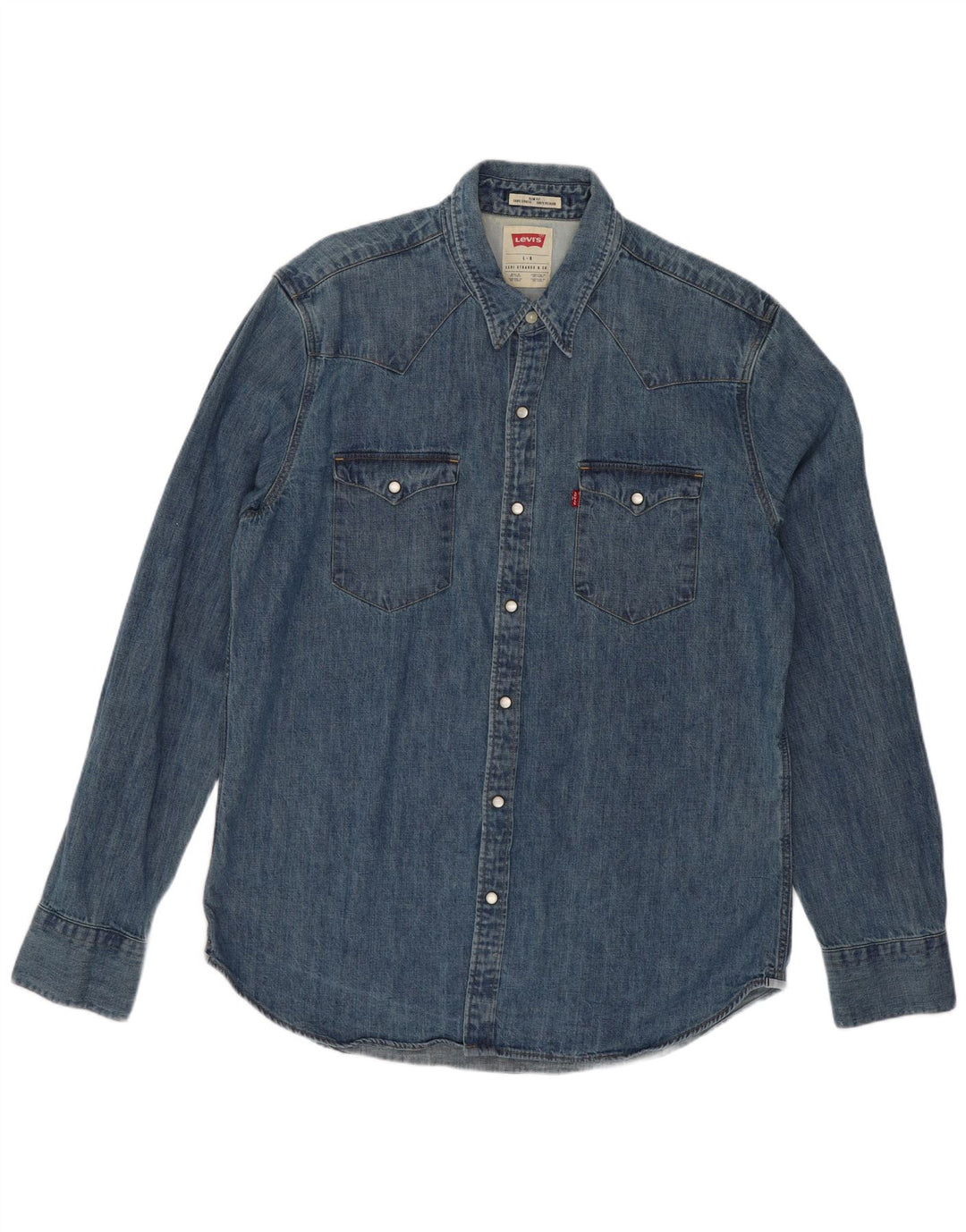 Męska koszula dżinsowa Levi's Slim Fit, duża, niebieska, bawełniana