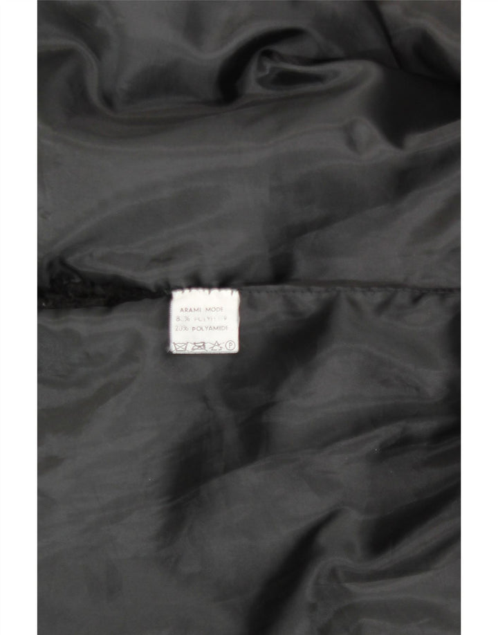 Damska kamizelka ze sztucznego futra w stylu vintage UK 22 3XL Czarny poliester