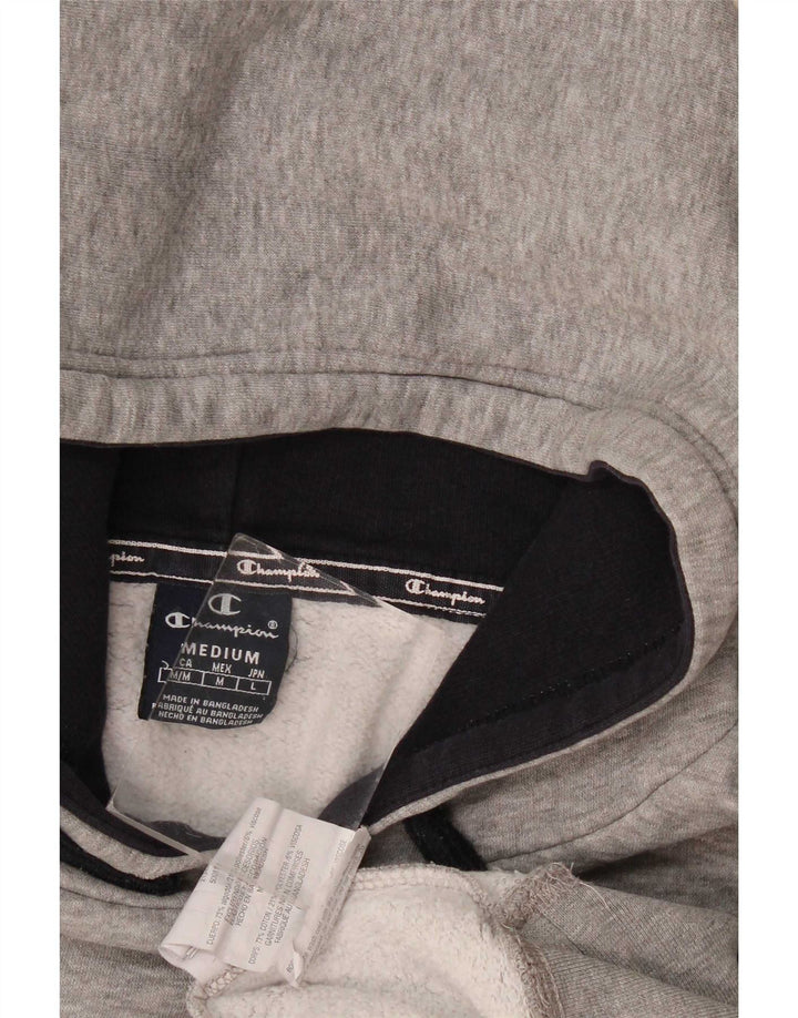 Męski sweter z kapturem Champion Graphic, średnioszary, bawełniany w cętki