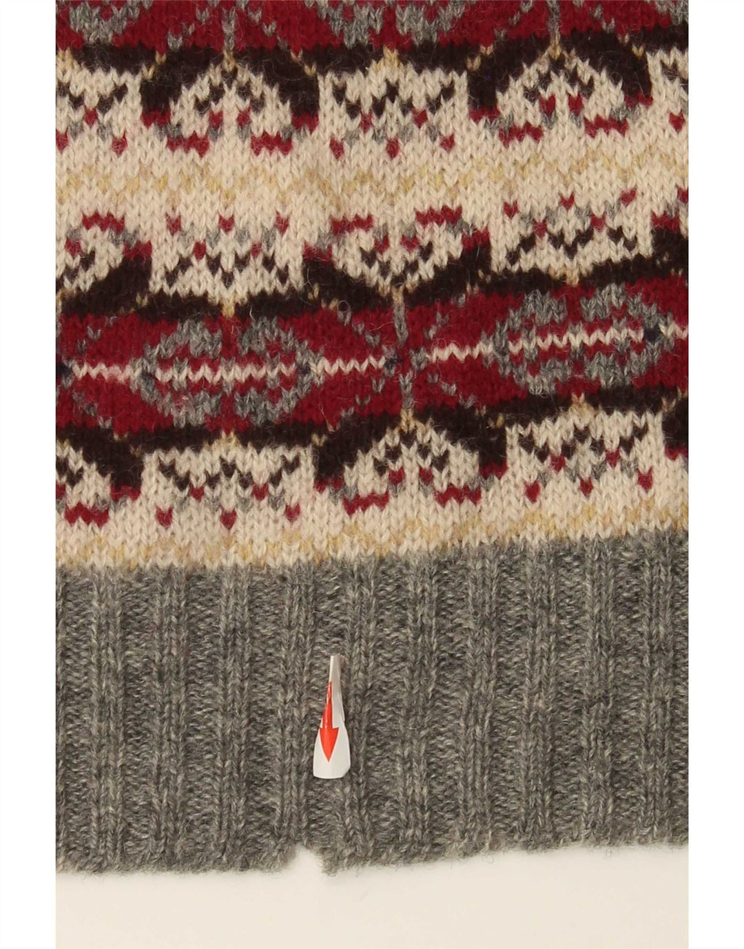 Sweter męski z okrągłym dekoltem w stylu vintage, średnio wielobarwny, klasyczny