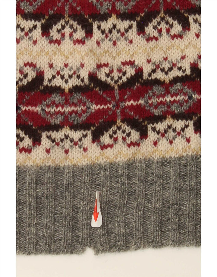 Sweter męski z okrągłym dekoltem w stylu vintage, średnio wielobarwny, klasyczny