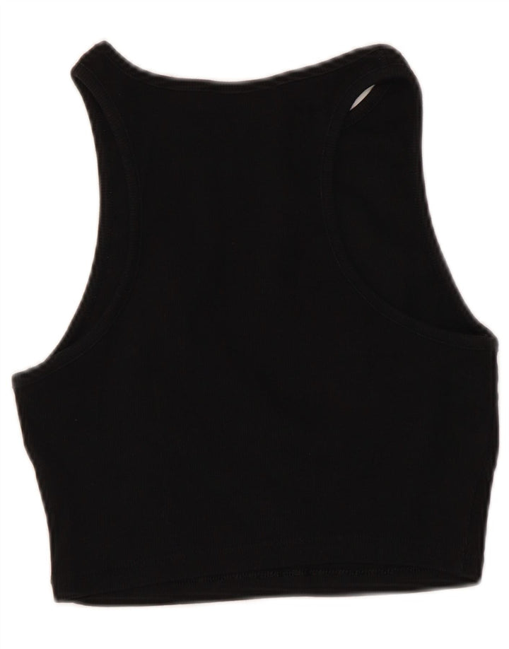 Damski krótki top bez rękawów Zara UK 14, duży, czarny