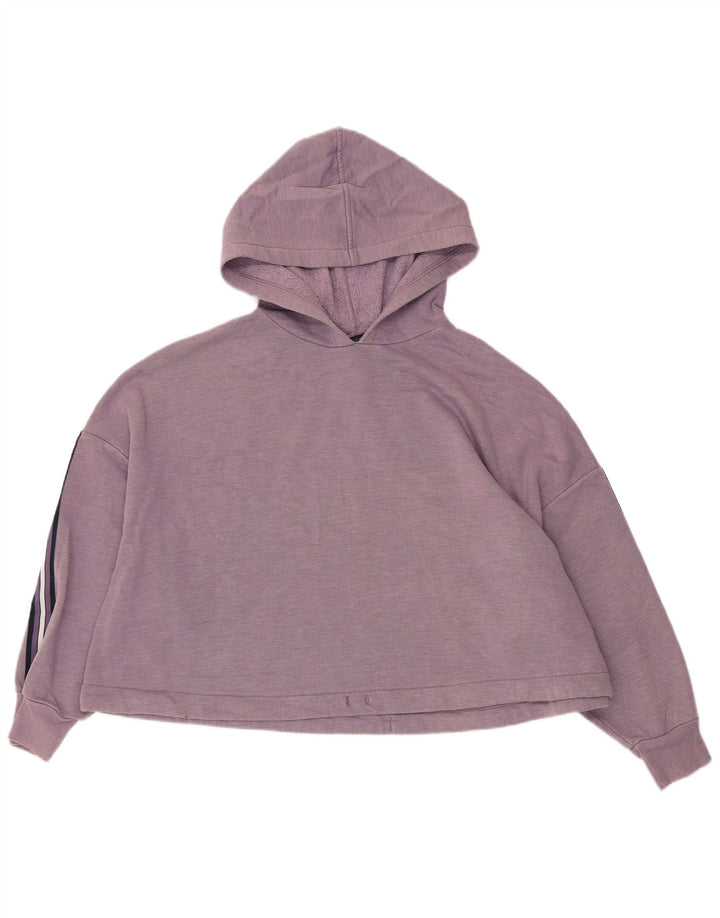 Marks & Spencer Damski sweter oversize z kapturem, UK 16, duży, fioletowy poliester