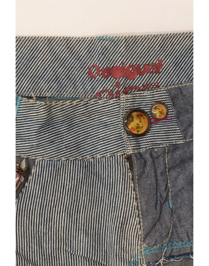Desigual Spodenki damskie Regular EU 36 Small W28 Granatowy Patchwork Bawełna