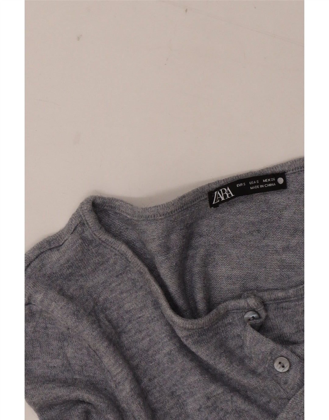Krótki kardigan damski Zara UK 10 Small Grey