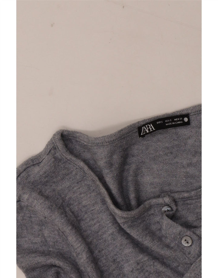 Krótki kardigan damski Zara UK 10 Small Grey