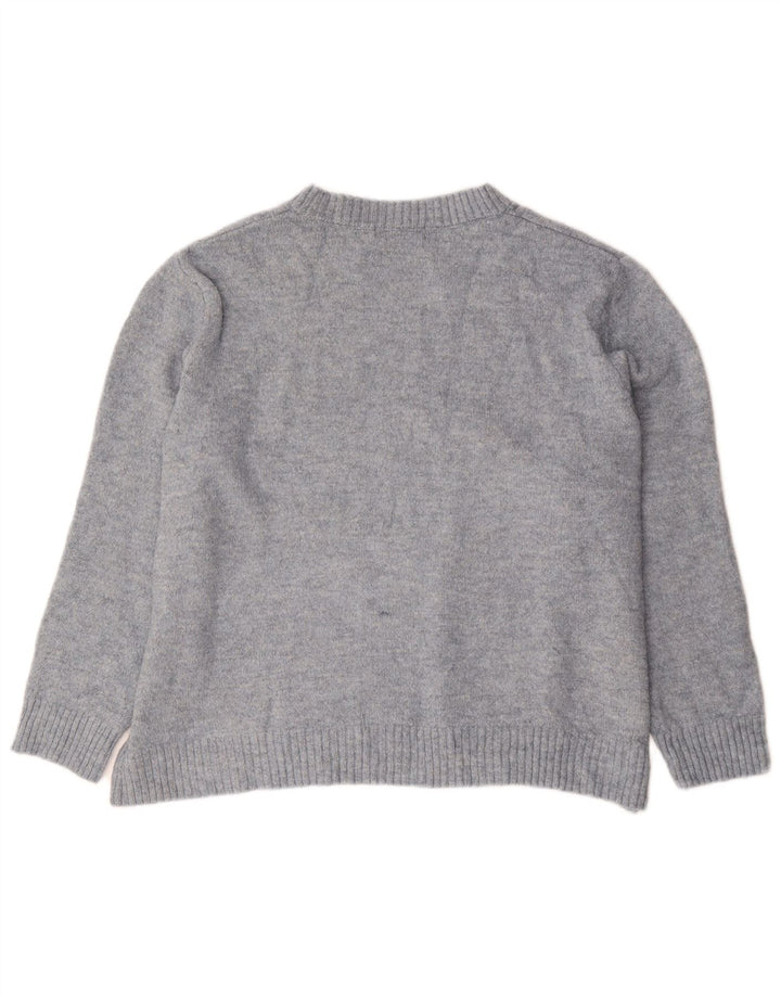 Marks & Spencer Damski sweter oversize z okrągłym dekoltem, UK 14, średni niebieski