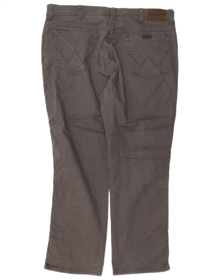 Męskie jeansy Wrangler Regular Straight W40 L30 Szara bawełna