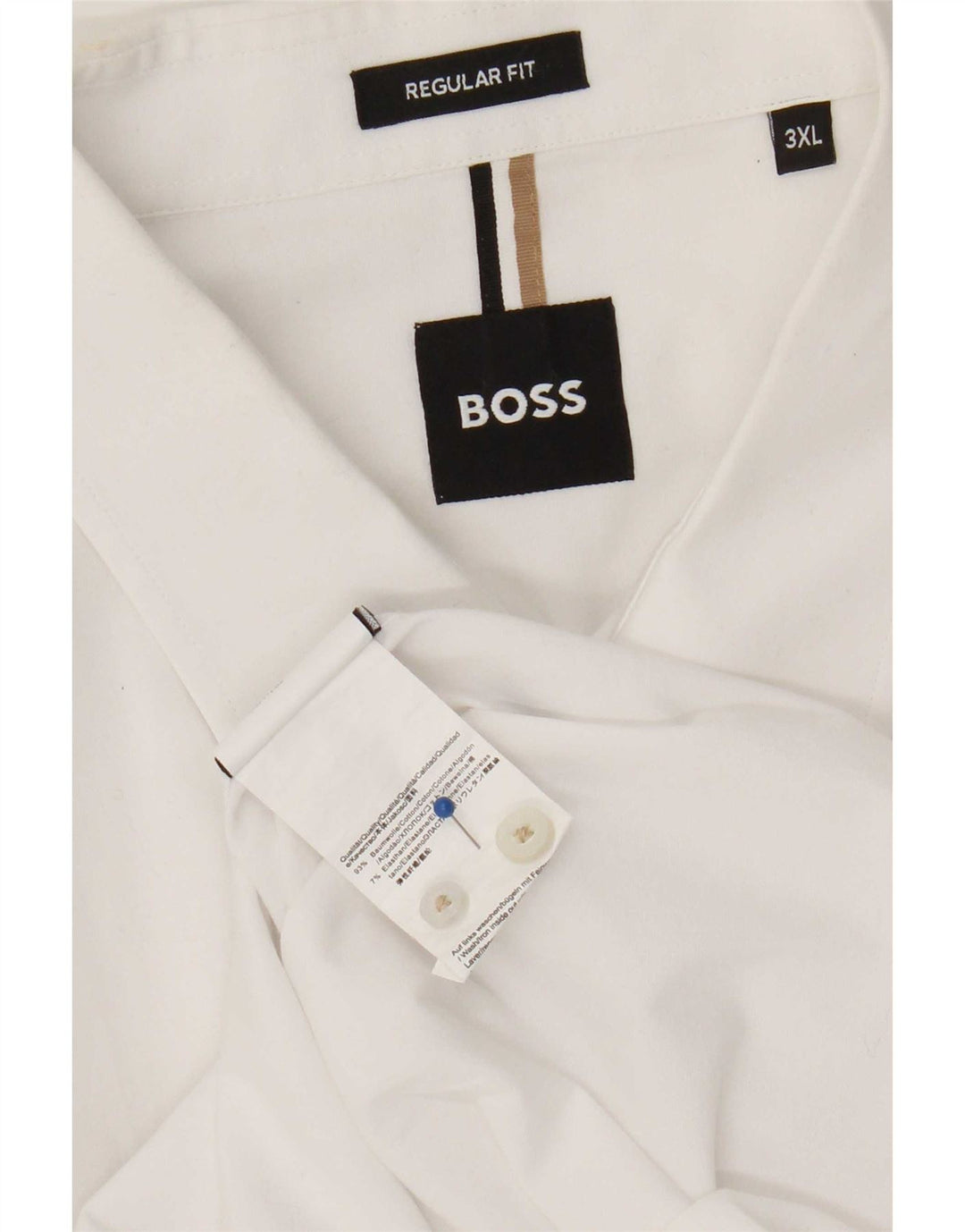 Koszula męska Hugo Boss o regularnym kroju 3XL, biała, bawełniana