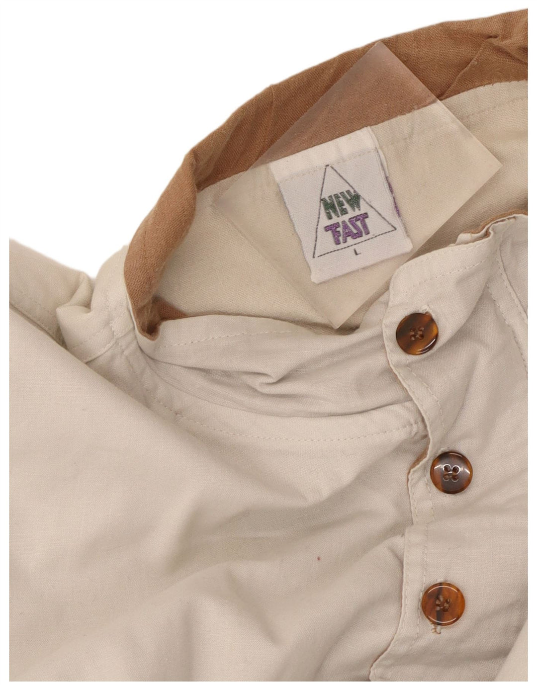 Nowa, szybka męska bluza z dekoltem w serek, duża, biała bawełna