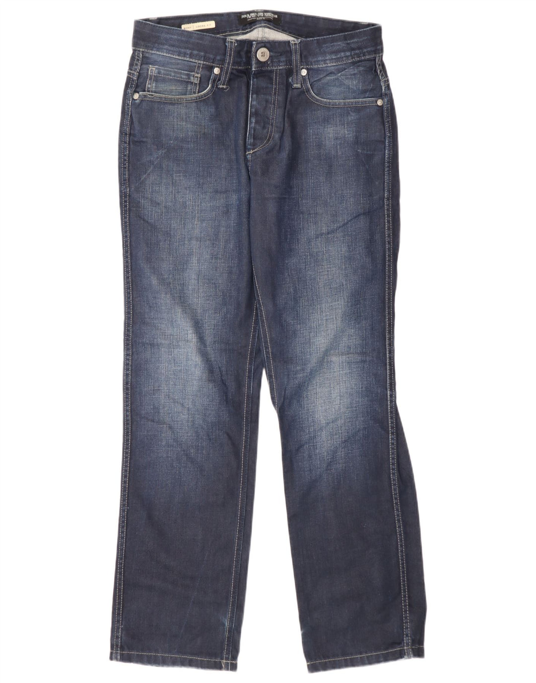 Męskie, pudełkowe, luźne dżinsy Jack & Jones W28 L30 Niebieskie