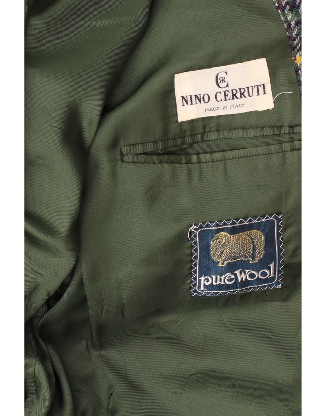Cerruti 1881 Męska marynarka zapinana na 2 guziki UK 42 XL Wielokolorowa wełna w kratę