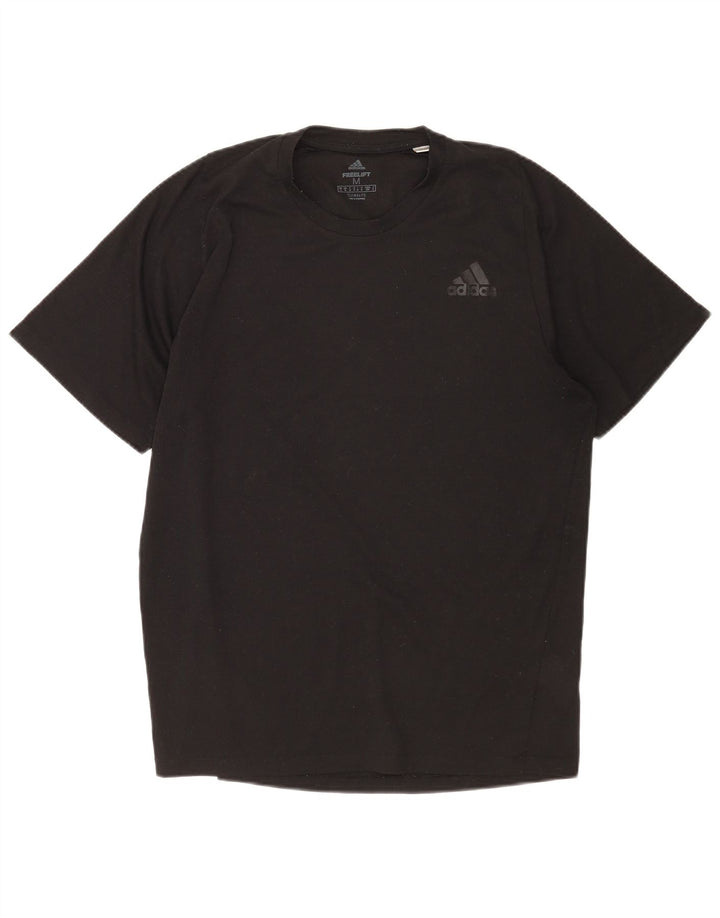 Męska koszulka ADIDAS Climalite Top, średni czarny poliester
