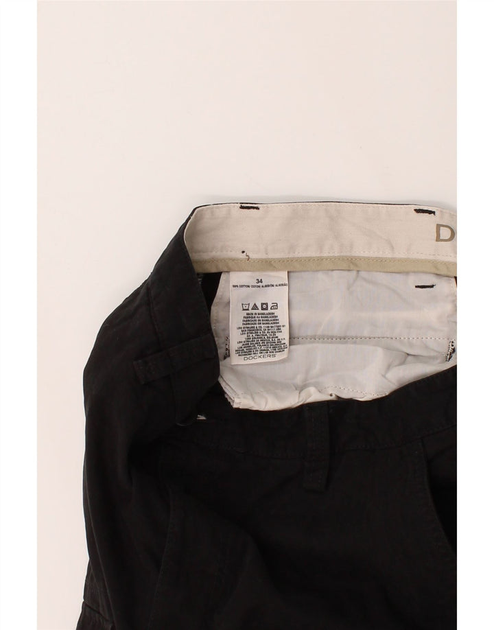 DOCKERS Mens Cargo Shorts W34 Large Black Cotton Vintage Dockers and Second-Hand Dockers from Messina Hembry 