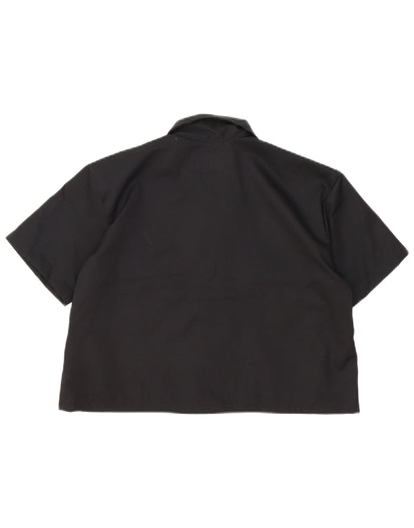 Damska koszula z krótkim rękawem Dickies, oversize, UK 10, mała, czarna, bawełniana