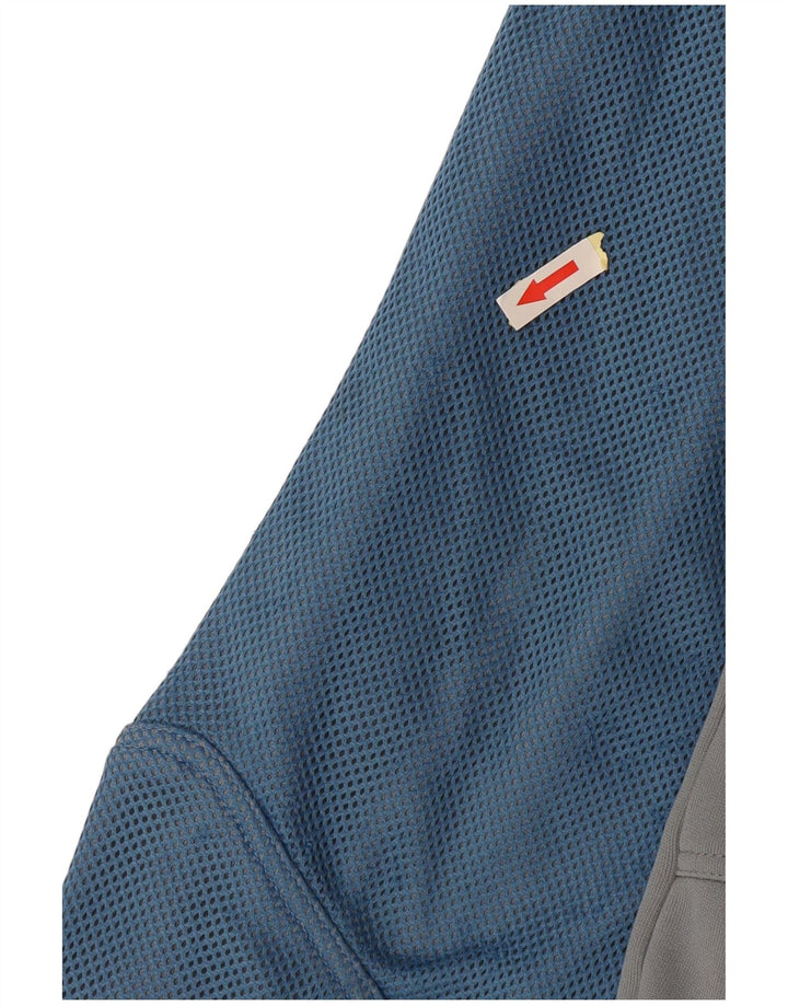 Męska bluza z kapturem Adidas, mała, szara, z blokami kolorów, poliester