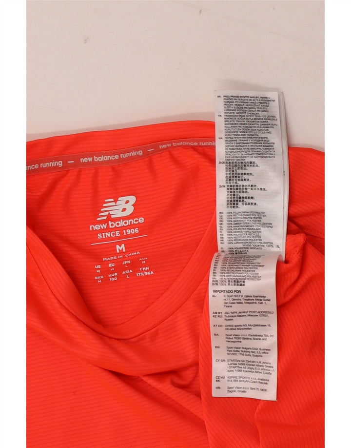 Koszulka męska New Balance Top, średni pomarańczowy poliester