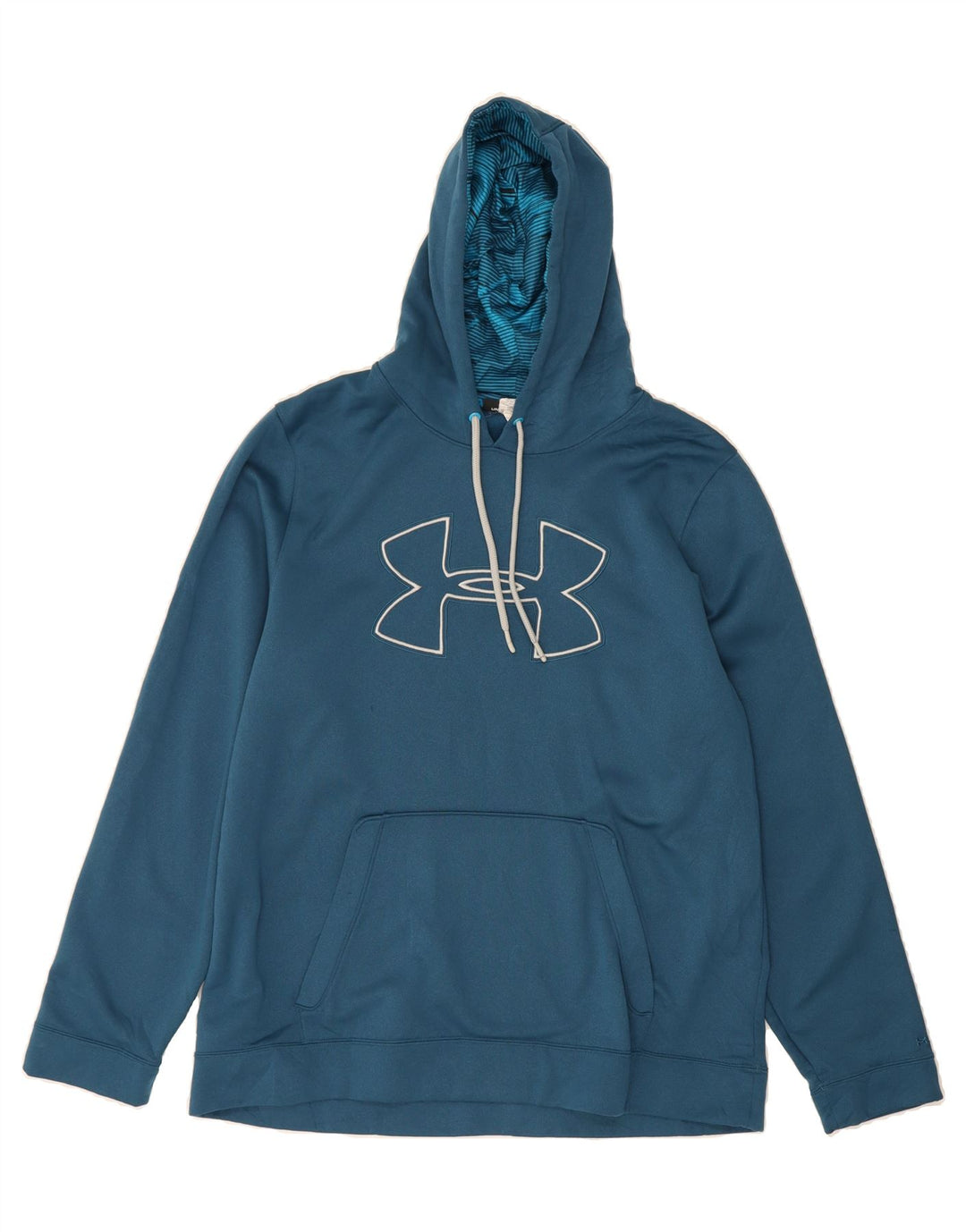 UNDER ARMOUR Mens Graphic Hoodie Jumper XL Blue Polyester Vintage Under Armour and Second-Hand Under Armour from Messina Hembry 