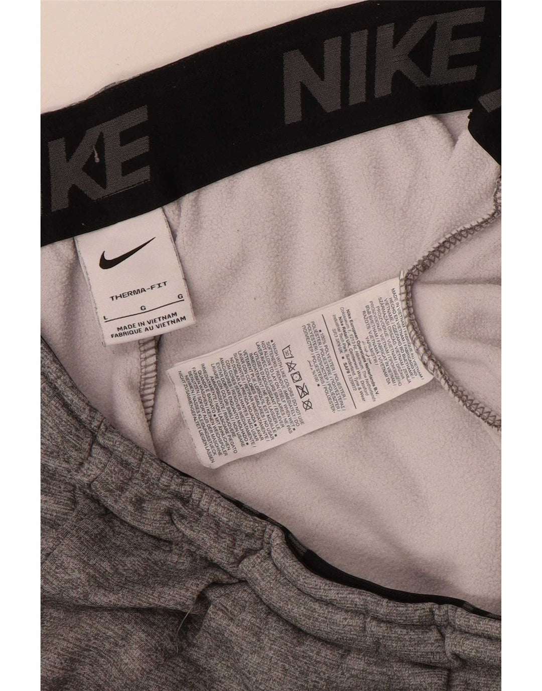Męskie spodnie dresowe Nike Therma-Fit Joggers, duże, szare, poliestrowe