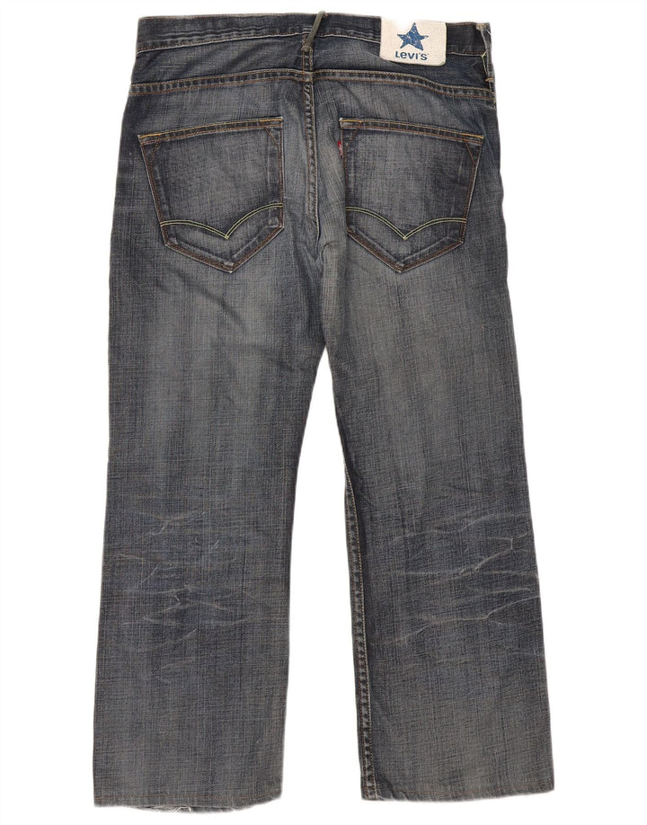 Męskie proste dżinsy Levi's W34 L26 Granatowa bawełna