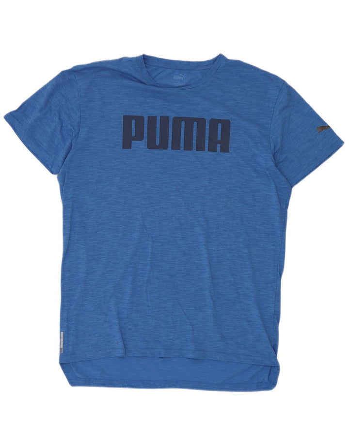 Męski T-shirt z grafiką Puma, średni niebieski