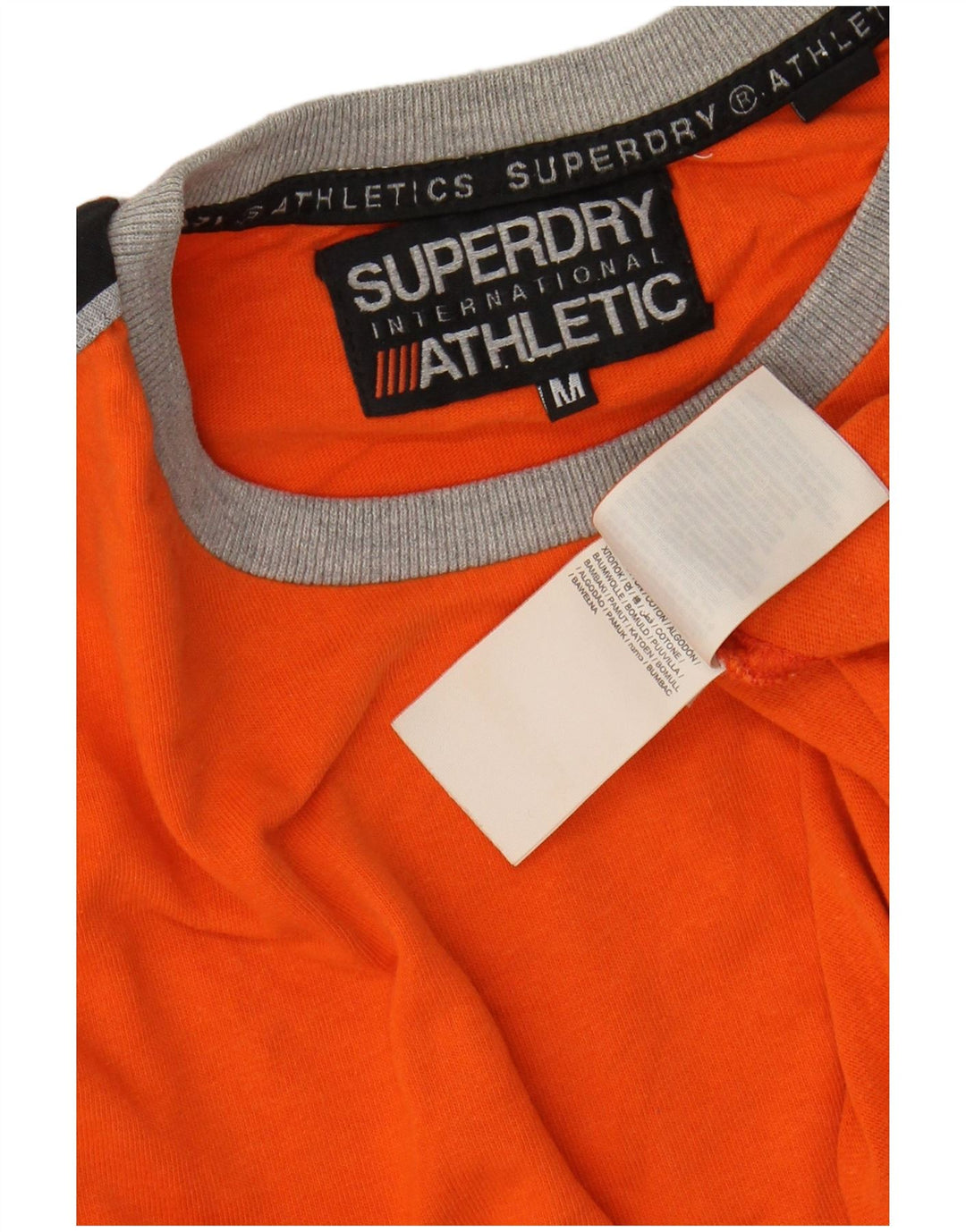 SUPERDRY Męski T-shirt z grafiką, bawełniany, średniej wielkości, w kolorze pomarańczowym