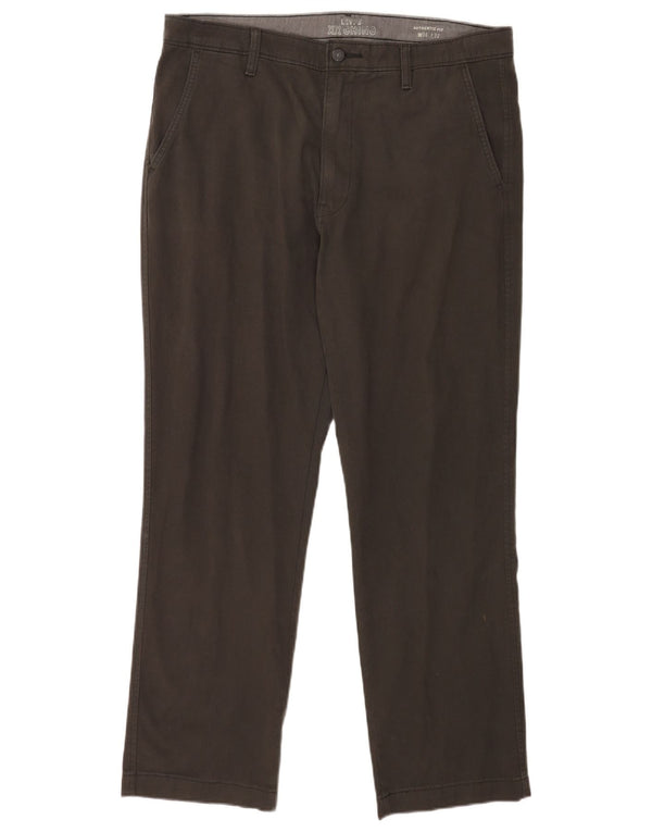 Męskie proste spodnie chino Levi's W36 L32 Szara bawełna