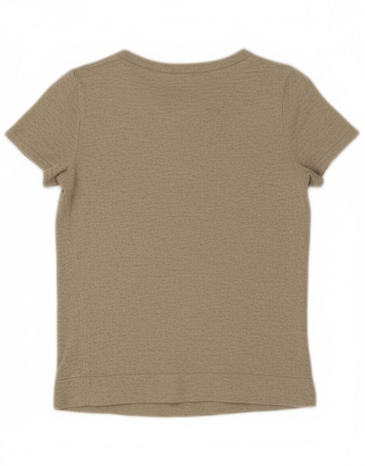 J. CREW Womens T-Shirt Top UK 8 Small Grey Flecked Viscose Vintage J. Crew and Second-Hand J. Crew from Messina Hembry 