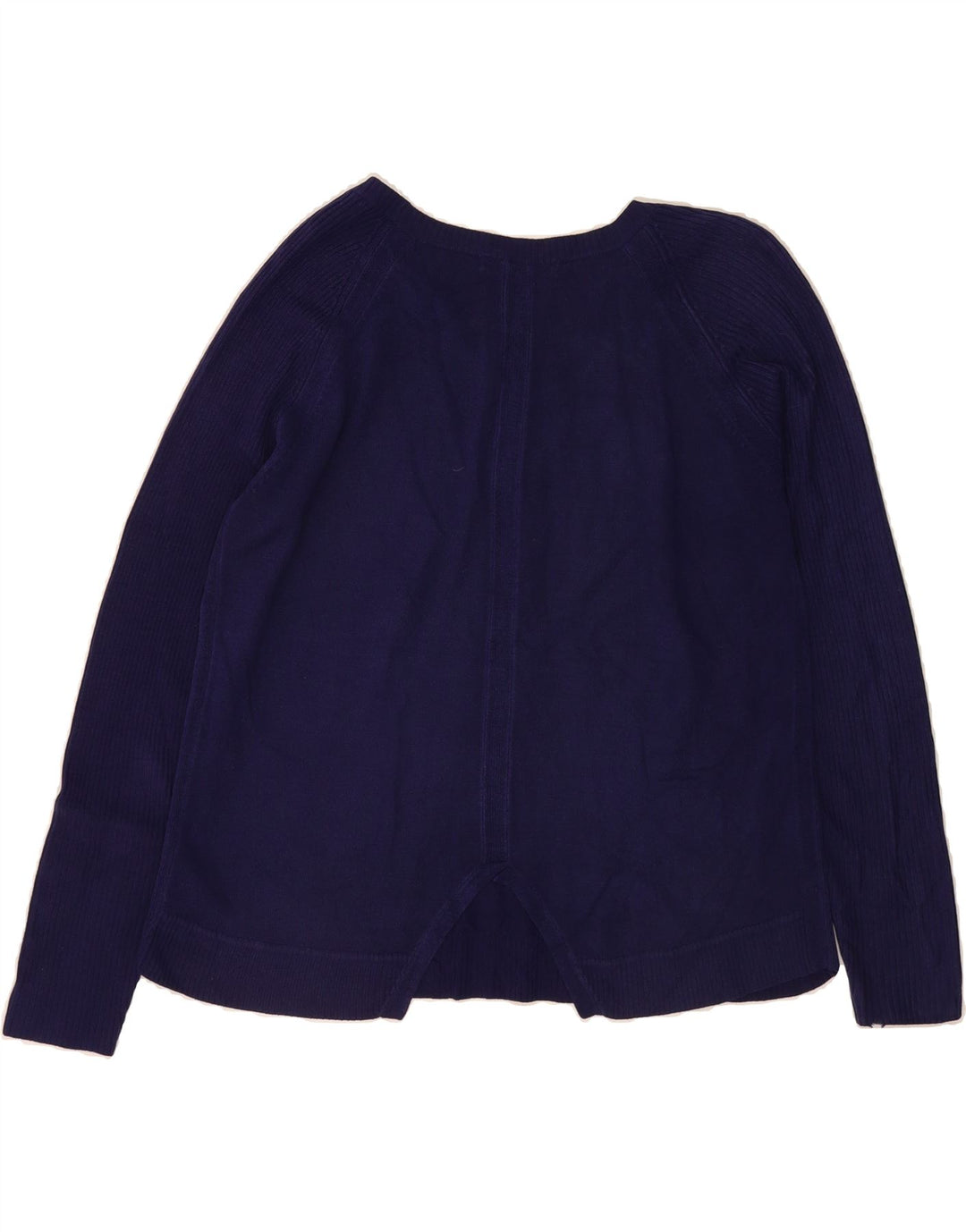 MARKS & SPENCER Womens Boat Neck Jumper Sweater UK 12 Medium Navy Blue Vintage Marks & Spencer and Second-Hand Marks & Spencer from Messina Hembry 