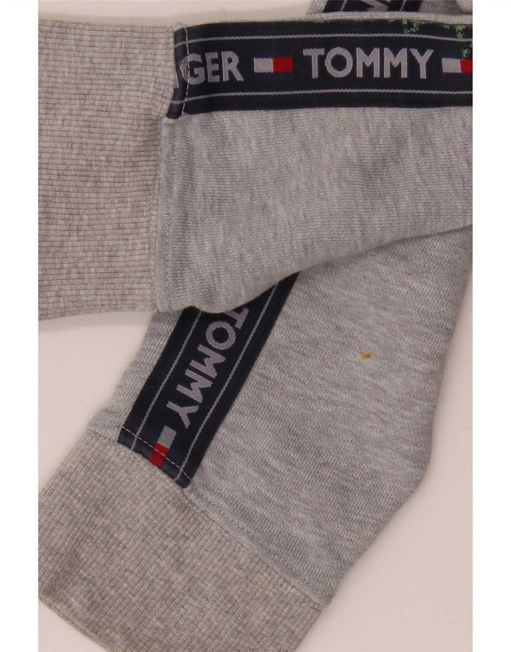 Męski sweter z kapturem i zamkiem błyskawicznym Tommy Hilfiger w kolorze średnioszarym