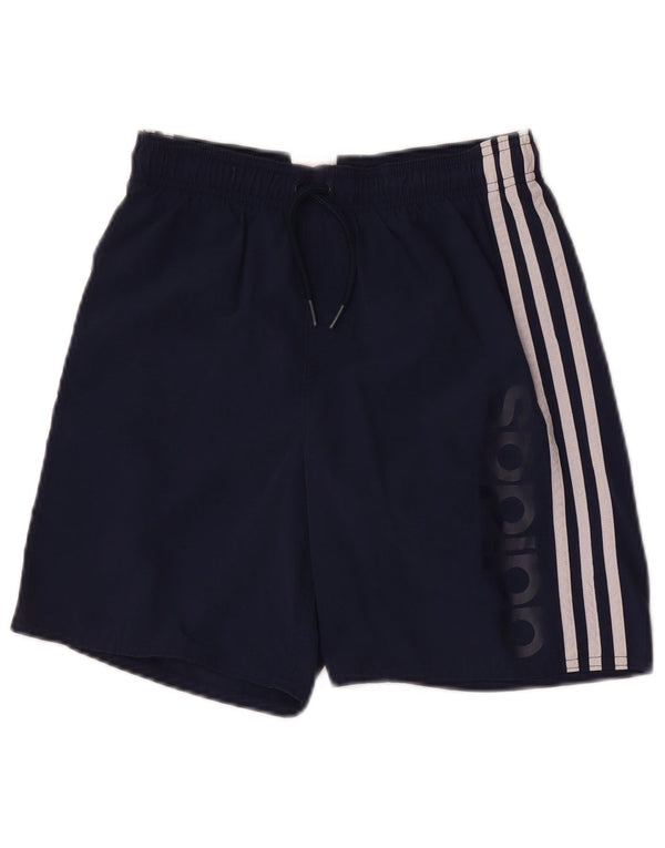 Chłopięce spodenki sportowe Adidas z grafiką 11-12 lat, granatowe, nylonowe