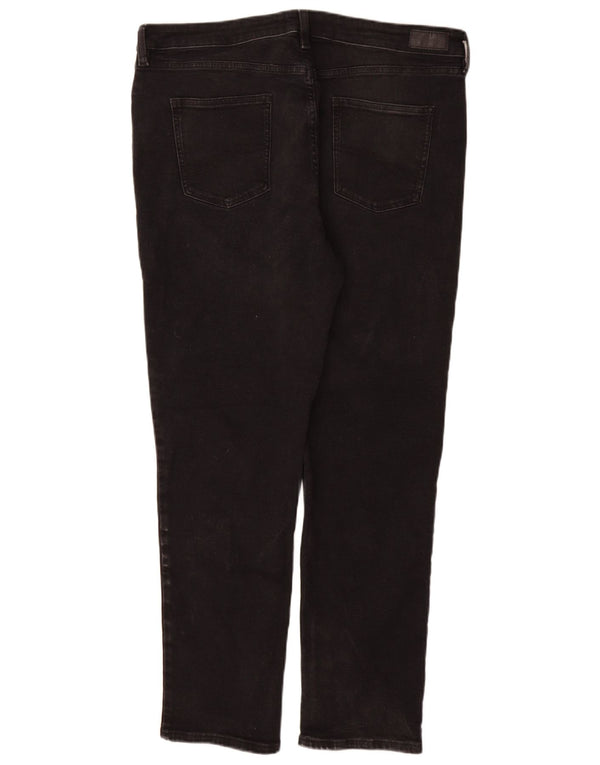 Damskie dżinsy Fat Face Sway Slim UK 18 XL W38 L30 Czarna bawełna