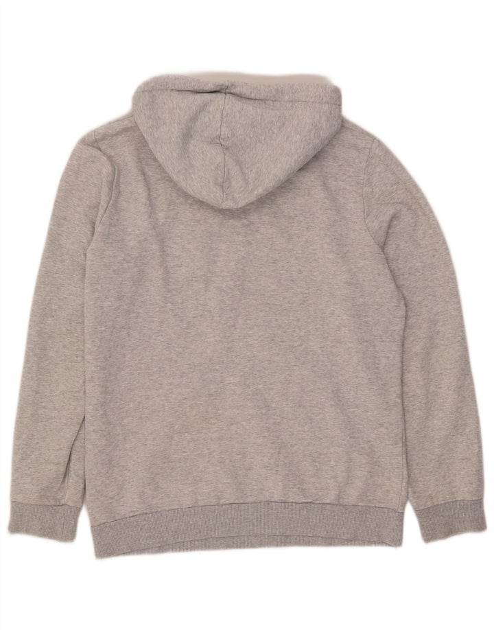 Męski sweter z kapturem Puma z grafiką, mały, szary, bawełniany