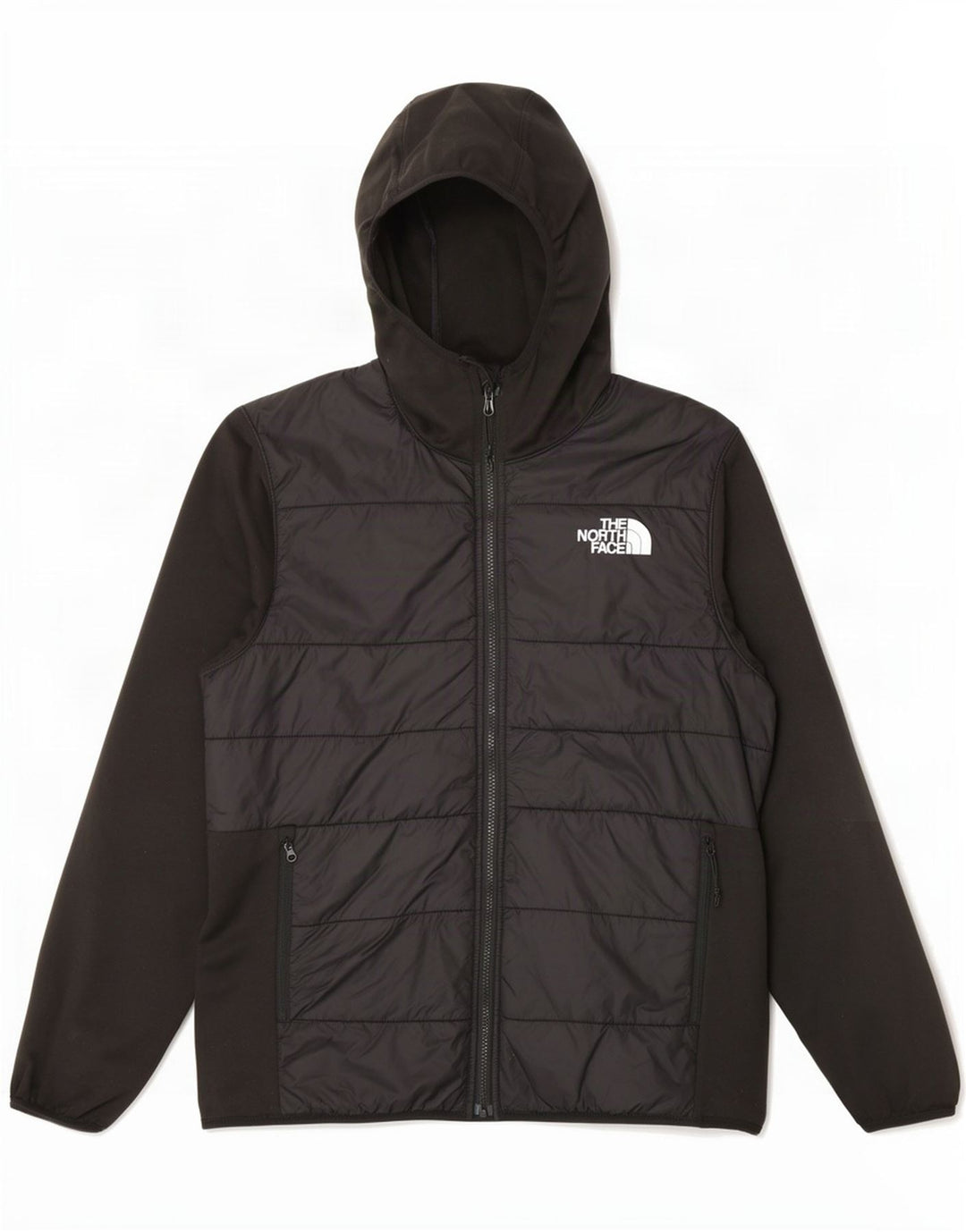 Męska kurtka dresowa z kapturem i wyściełanym kapturem The North Face, duża, czarna