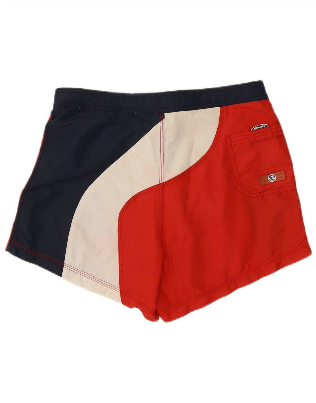 NORTH SAILS Mens Graphic Swimming Shorts Small Multicoloured Colourblock Vintage North Sails and Second-Hand North Sails from Messina Hembry 
