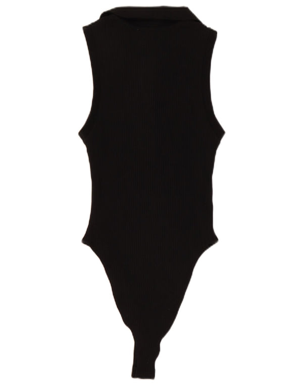 ZARA Womens Sleeveless Bodysuit UK 12 Medium Black