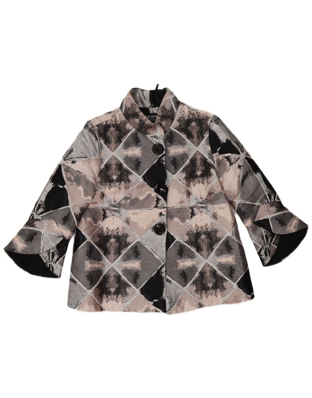 FRANK LYMAN Damska marynarka z rękawem 3/4, UK 10, mała, wielokolorowa