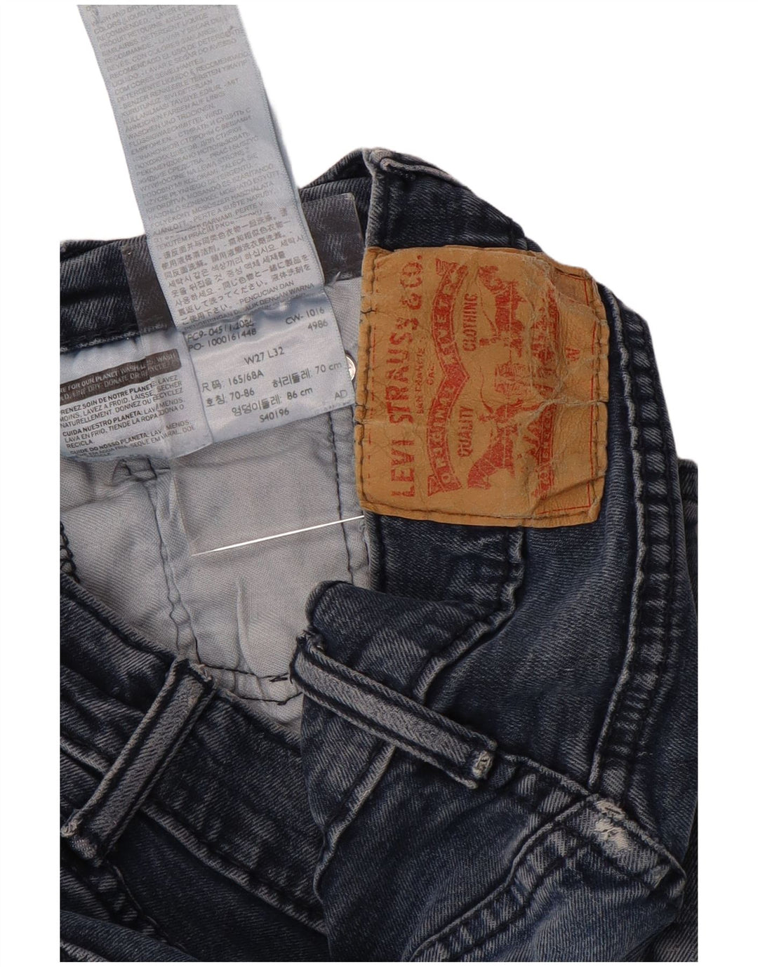 Damskie jeansy LEVI'S W27 L32 Niebieskie bawełniane