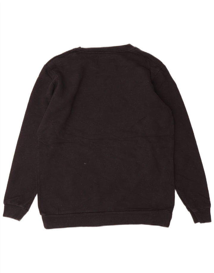 CALVIN KLEIN JEANS Męski sweter z grafiką, mały, czarny, bawełniany