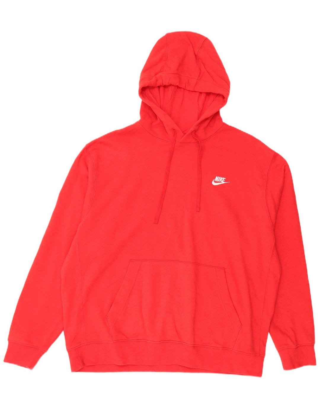 Męski sweter z kapturem NIKE XL, czerwony, bawełniany