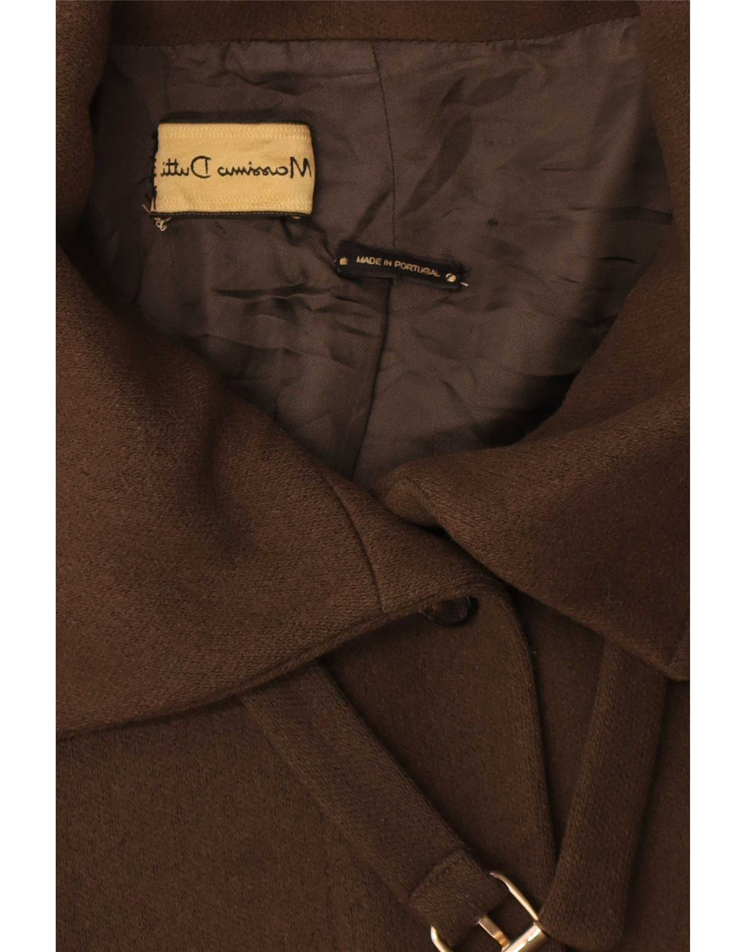 Damski płaszcz oversize Massimo Dutti UK 10 Small, wełna khaki