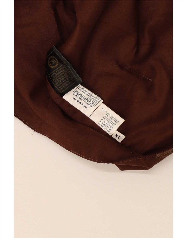 Kamizelka męska C&A XL, brązowa, skórzana