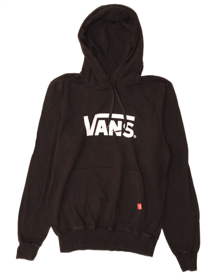 Męski sweter z kapturem Vans z grafiką, duży, czarny, bawełniany