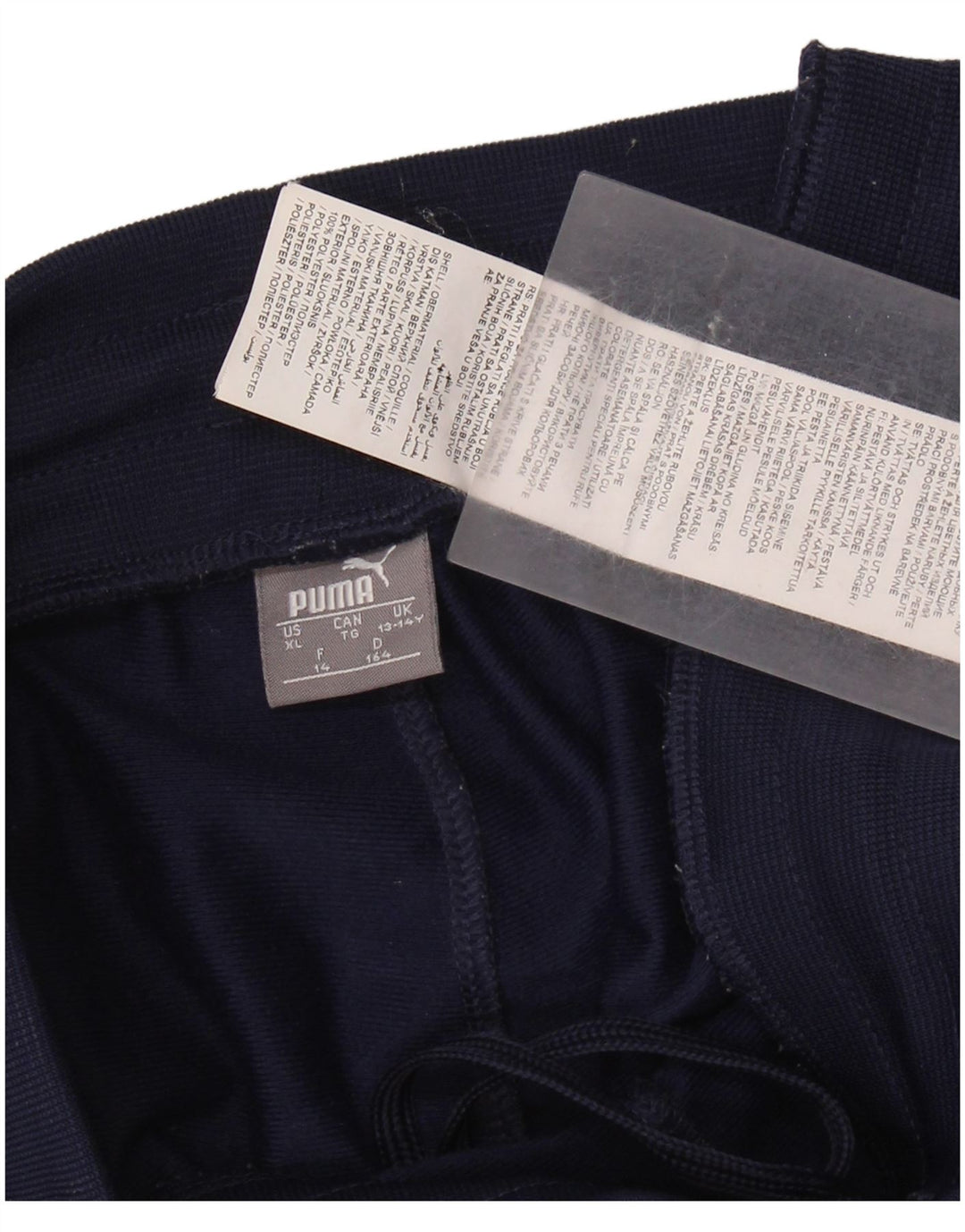 Chłopięce spodnie dresowe PUMA z grafiką, 13-14 lat, granatowe