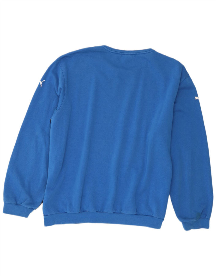 Męska bluza Puma Sweter 2XL Niebieska bawełna z blokami kolorów