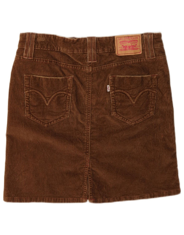 Damska mini spódniczka sztruksowa Levi's US 3 Small W30 Brązowa bawełna