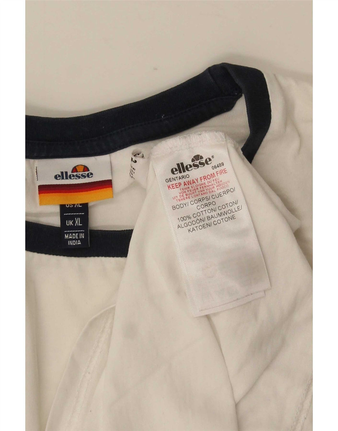 T-shirt męski Ellesse Top XL, bawełniany w białe paski