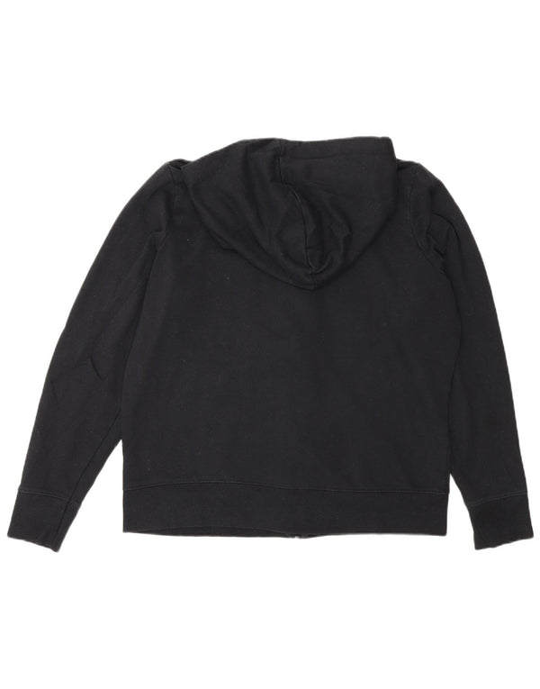 Marks & Spencer Damski sweter z kapturem i zamkiem o regularnym kroju, UK 16, duży, czarny