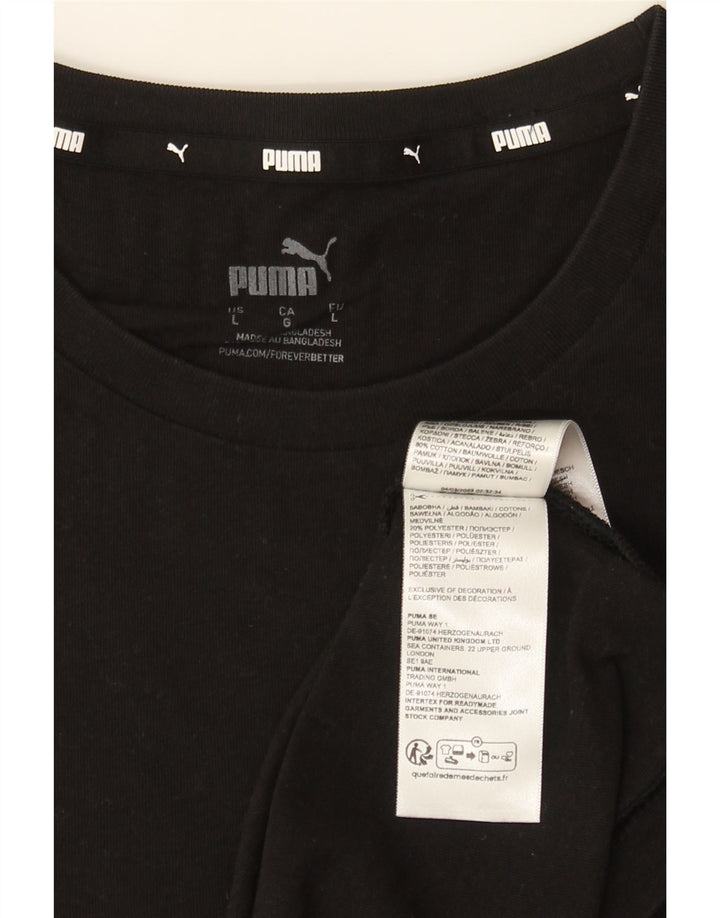 Męski T-shirt PUMA, duży, czarny, bawełniany